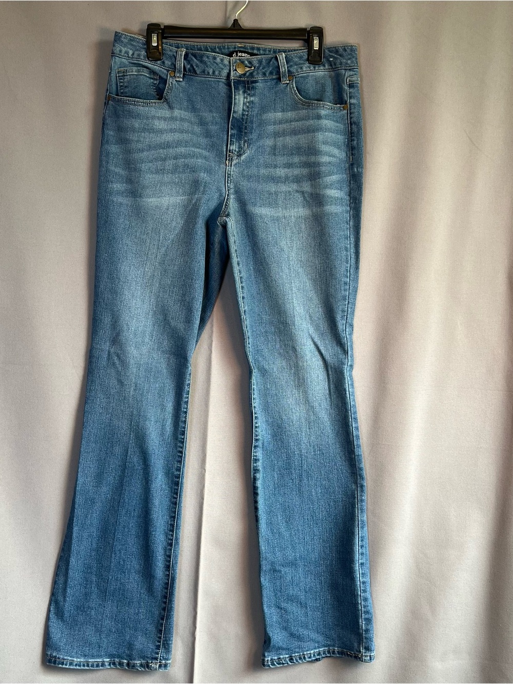 d. jeans sz14 Light Blue Flared Jeans Stretch Comfy Classic